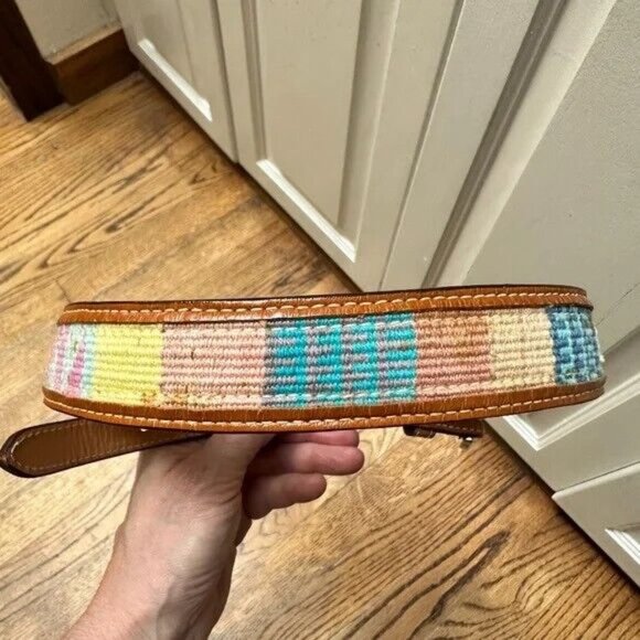 CIRCLE OF YOAKUM HANDMADE LEATHER AND WOVEN BELT - Picture 5 of 12